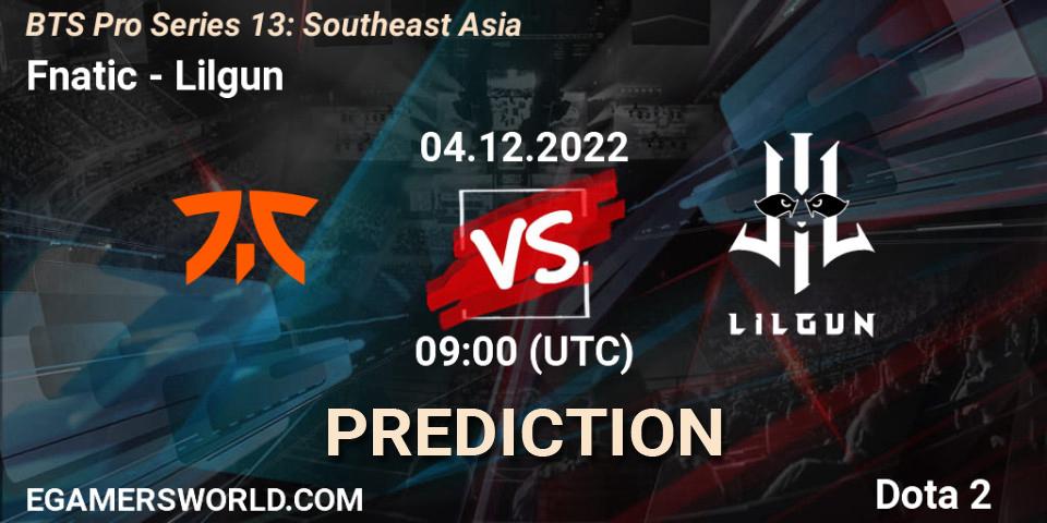 Fnatic - Lilgun: ennuste. 27.11.22, Dota 2, BTS Pro Series 13: Southeast Asia