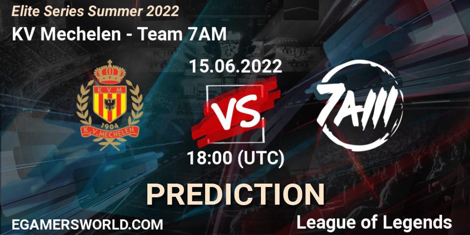 KV Mechelen - Team 7AM: ennuste. 15.06.2022 at 18:00, LoL, Elite Series Summer 2022