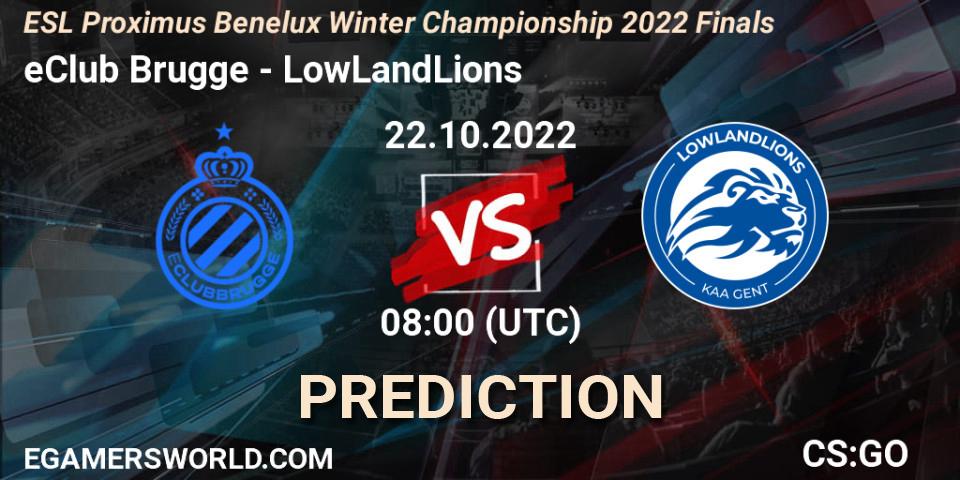 eClub Brugge - LowLandLions: ennuste. 22.10.2022 at 08:00, Counter-Strike (CS2), ESL Proximus Benelux Winter Championship 2022 Finals
