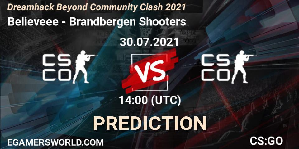 BELIEVE - Brandbergen Shooters: ennuste. 30.07.2021 at 14:05, Counter-Strike (CS2), DreamHack Beyond Community Clash