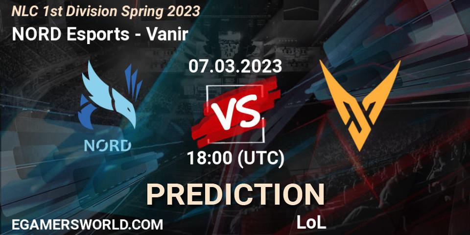 NORD Esports - Vanir: ennuste. 08.02.2023 at 18:00, LoL, NLC 1st Division Spring 2023