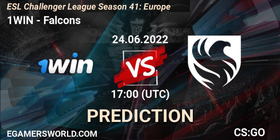 1WIN - Falcons: ennuste. 24.06.2022 at 17:00, Counter-Strike (CS2), ESL Challenger League Season 41: Europe