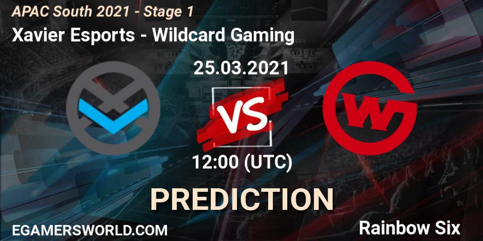 Xavier Esports - Wildcard Gaming: ennuste. 25.03.2021 at 11:30, Rainbow Six, APAC South 2021 - Stage 1