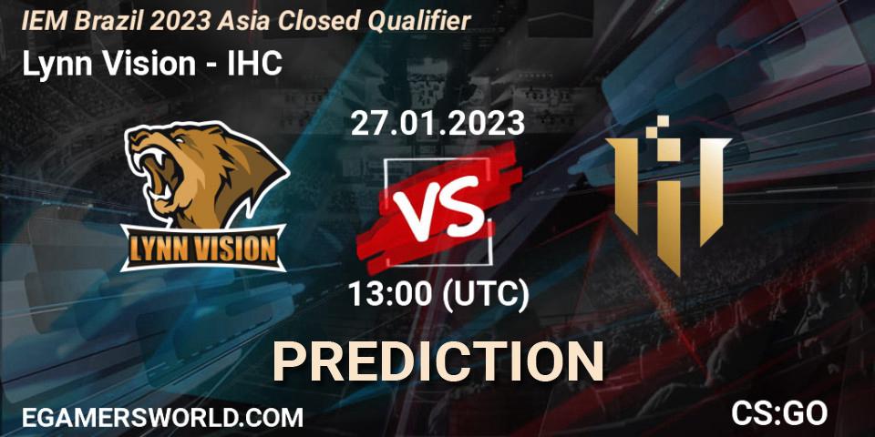 Lynn Vision - IHC: ennuste. 27.01.2023 at 13:00, Counter-Strike (CS2), IEM Brazil Rio 2023 Asia Closed Qualifier