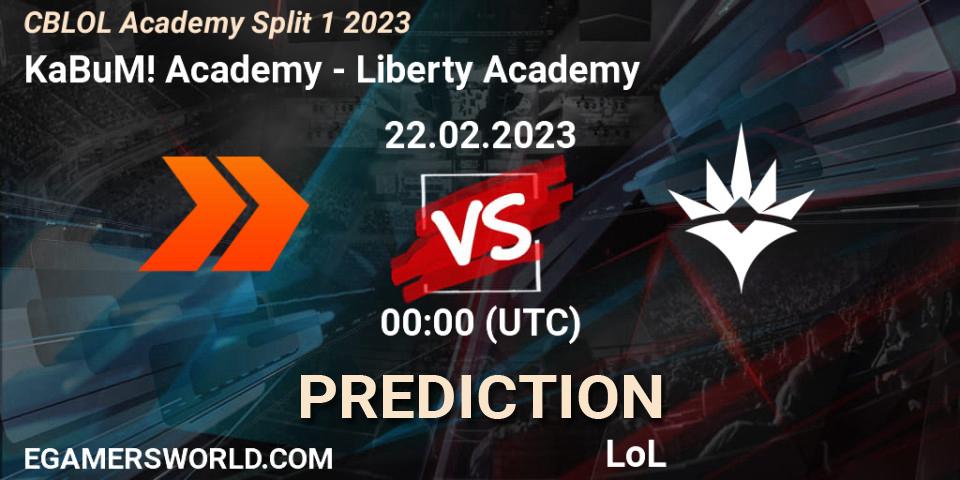 KaBuM! Academy - Liberty Academy: ennuste. 22.02.2023 at 00:00, LoL, CBLOL Academy Split 1 2023