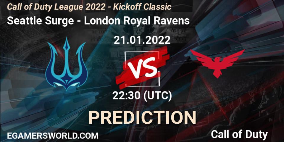 Seattle Surge - London Royal Ravens: ennuste. 21.01.22, Call of Duty, Call of Duty League 2022 - Kickoff Classic