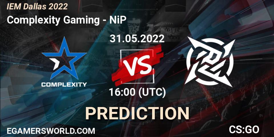 Complexity Gaming - NiP: ennuste. 31.05.2022 at 16:00, Counter-Strike (CS2), IEM Dallas 2022