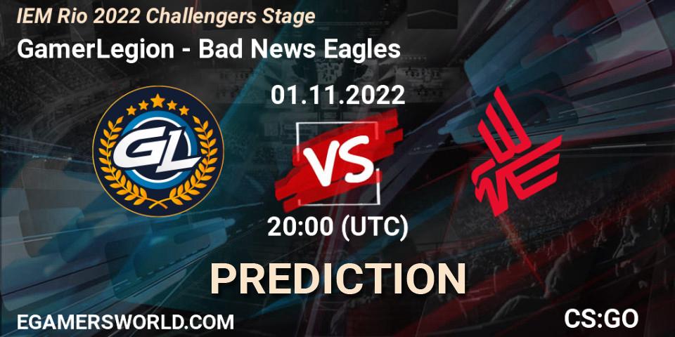 GamerLegion - Bad News Eagles: ennuste. 01.11.22, CS2 (CS:GO), IEM Rio 2022 Challengers Stage