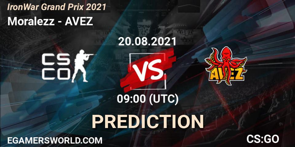 Moralezz - AVEZ: ennuste. 20.08.2021 at 08:05, Counter-Strike (CS2), IronWar Grand Prix 2021