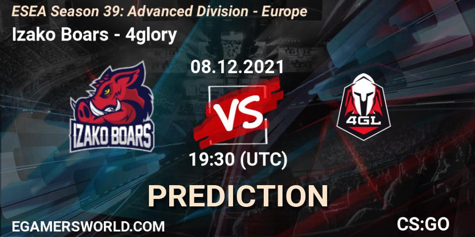 Izako Boars - 4glory: ennuste. 08.12.21, CS2 (CS:GO), ESEA Season 39: Advanced Division - Europe