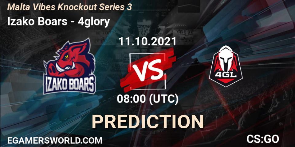 Izako Boars - 4glory: ennuste. 11.10.2021 at 08:00, Counter-Strike (CS2), Malta Vibes Knockout Series 3