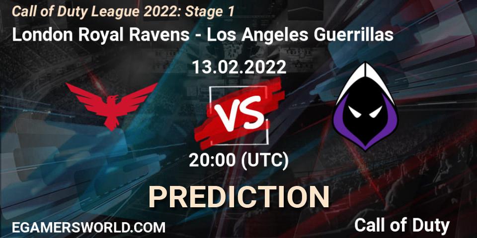 London Royal Ravens - Los Angeles Guerrillas: ennuste. 13.02.22, Call of Duty, Call of Duty League 2022: Stage 1