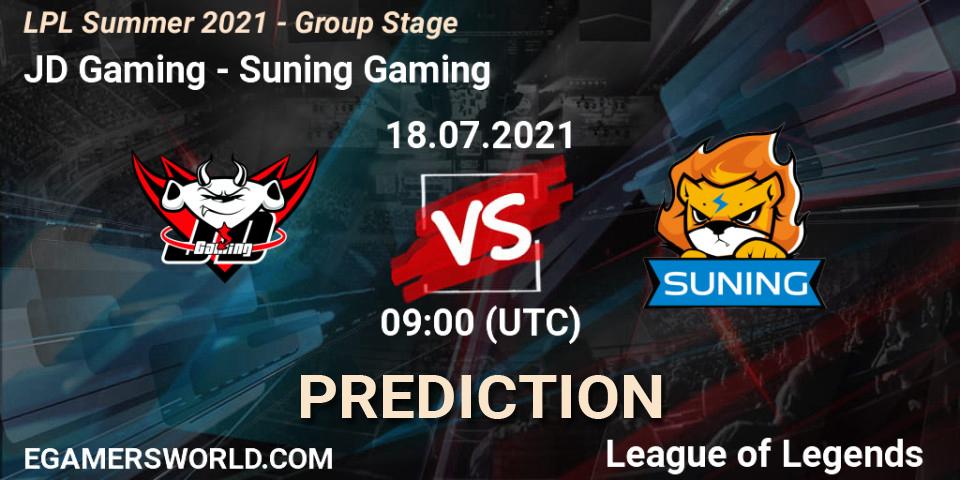 JD Gaming - Suning Gaming: ennuste. 18.07.2021 at 09:50, LoL, LPL Summer 2021 - Group Stage