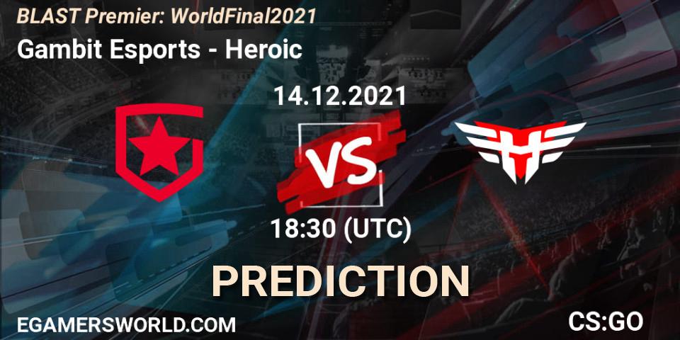 Gambit Esports - Heroic: ennuste. 14.12.21, CS2 (CS:GO), BLAST Premier: World Final 2021