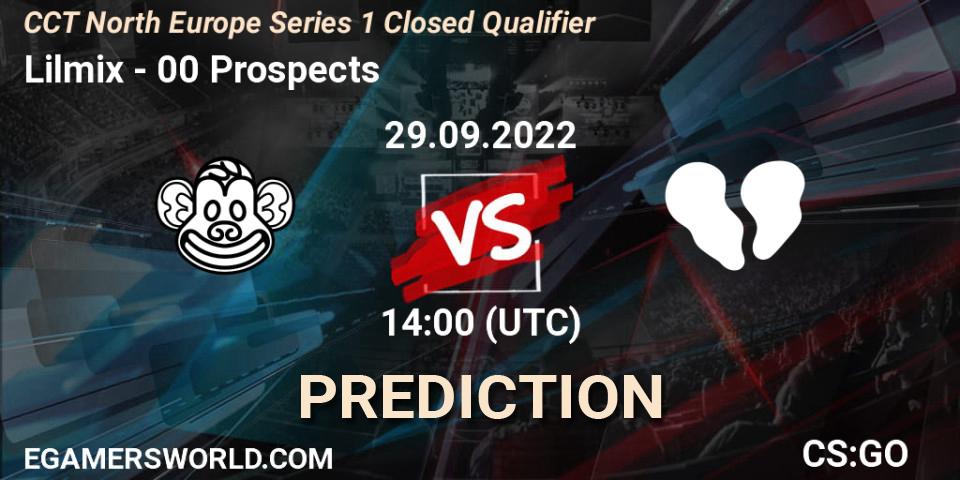 Lilmix - 00 Prospects: ennuste. 29.09.2022 at 14:00, Counter-Strike (CS2), CCT North Europe Series 1 Closed Qualifier