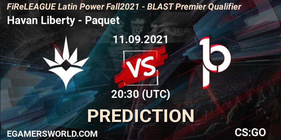 Havan Liberty - Paquetá: ennuste. 11.09.2021 at 21:00, Counter-Strike (CS2), FiReLEAGUE Latin Power Fall 2021 - BLAST Premier Qualifier
