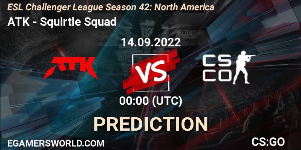ATK - Squirtle Squad: ennuste. 14.09.2022 at 00:00, Counter-Strike (CS2), ESL Challenger League Season 42: North America