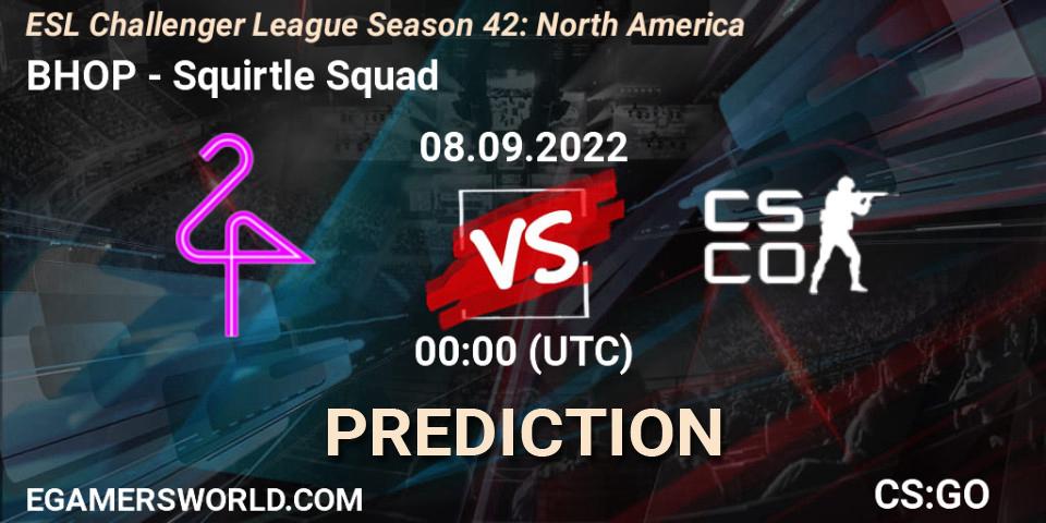 BHOP - Squirtle Squad: ennuste. 06.09.2022 at 00:00, Counter-Strike (CS2), ESL Challenger League Season 42: North America