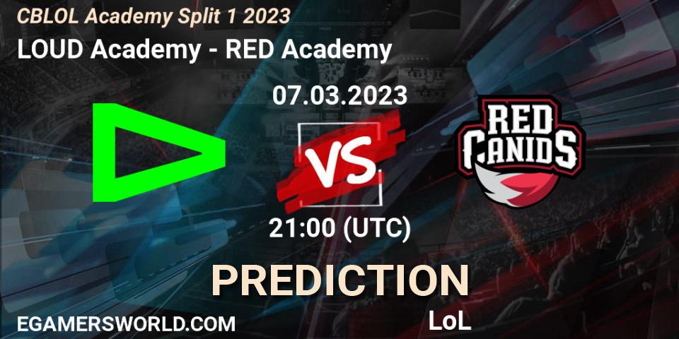 LOUD Academy - RED Academy: ennuste. 07.03.2023 at 21:00, LoL, CBLOL Academy Split 1 2023