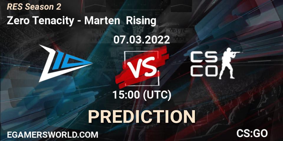 Zero Tenacity - Marten Rising: ennuste. 07.03.2022 at 15:00, Counter-Strike (CS2), RES Season 2