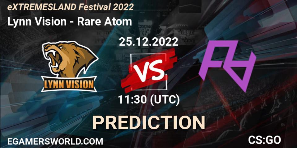 Lynn Vision - Rare Atom: ennuste. 25.12.22, CS2 (CS:GO), eXTREMESLAND Festival 2022