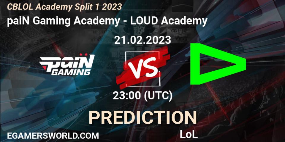 paiN Gaming Academy - LOUD Academy: ennuste. 21.02.2023 at 23:00, LoL, CBLOL Academy Split 1 2023