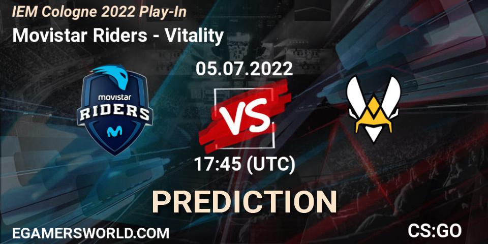 Movistar Riders - Vitality: ennuste. 05.07.2022 at 18:20, Counter-Strike (CS2), IEM Cologne 2022 Play-In