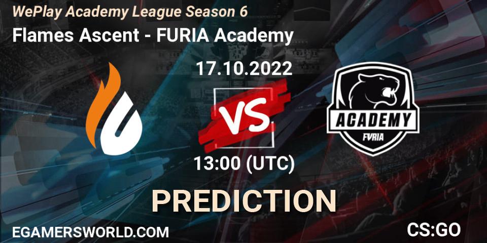 Flames Ascent - FURIA Academy: ennuste. 17.10.22, CS2 (CS:GO), WePlay Academy League Season 6