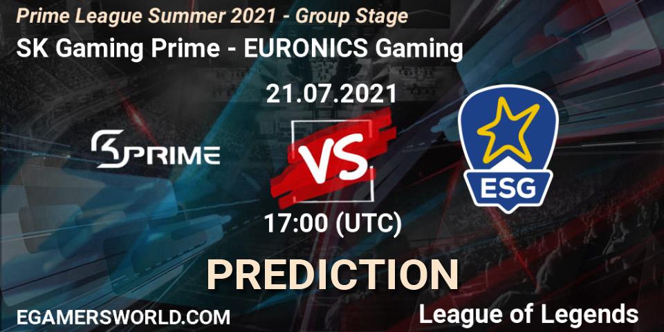 SK Gaming Prime - EURONICS Gaming: ennuste. 21.07.21, LoL, Prime League Summer 2021 - Group Stage