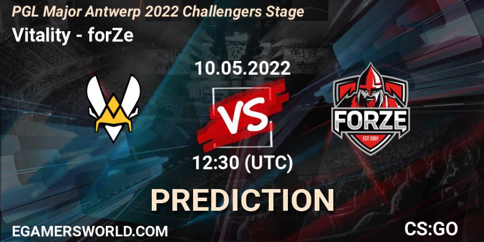 Vitality - forZe: ennuste. 10.05.2022 at 12:55, Counter-Strike (CS2), PGL Major Antwerp 2022 Challengers Stage