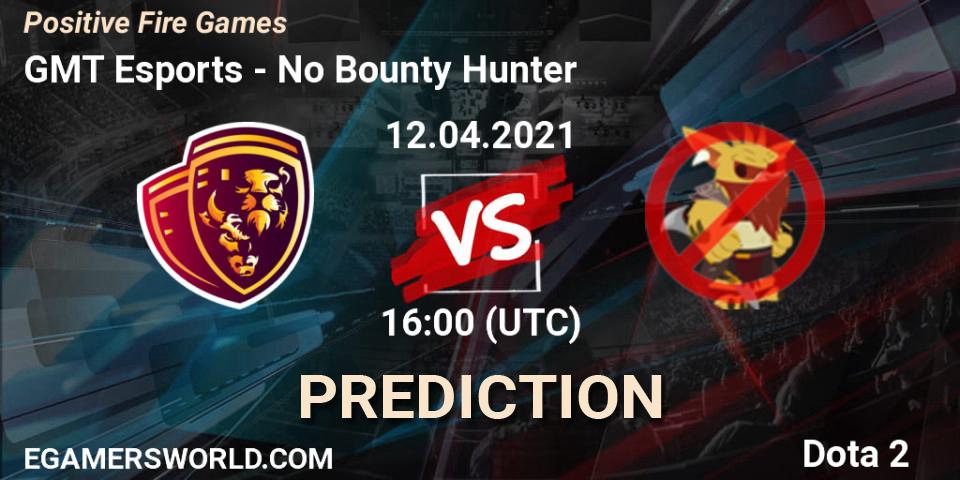 GMT Esports - No Bounty Hunter: ennuste. 12.04.2021 at 15:59, Dota 2, Positive Fire Games