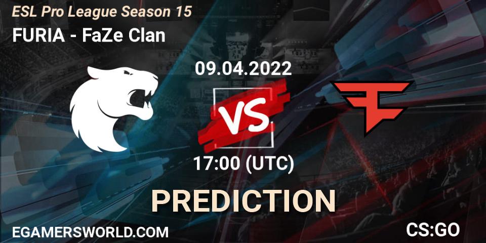 FURIA - FaZe Clan: ennuste. 09.04.2022 at 17:00, Counter-Strike (CS2), ESL Pro League Season 15