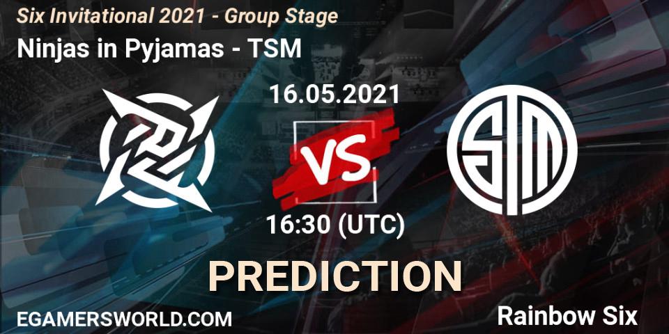 Ninjas in Pyjamas - TSM: ennuste. 16.05.2021 at 16:30, Rainbow Six, Six Invitational 2021 - Group Stage