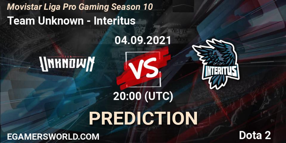 Team Unknown - Interitus: ennuste. 09.09.2021 at 00:29, Dota 2, Movistar Liga Pro Gaming Season 10
