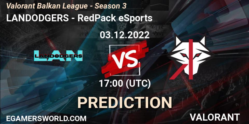 LANDODGERS - RedPack eSports: ennuste. 03.12.22, VALORANT, Valorant Balkan League - Season 3