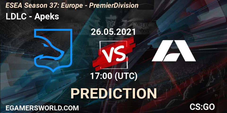 LDLC - Apeks: ennuste. 26.05.2021 at 17:00, Counter-Strike (CS2), ESEA Season 37: Europe - Premier Division