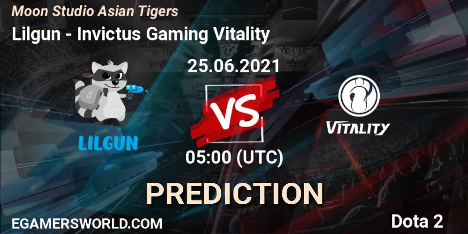 Lilgun - Invictus Gaming Vitality: ennuste. 25.06.2021 at 05:11, Dota 2, Moon Studio Asian Tigers