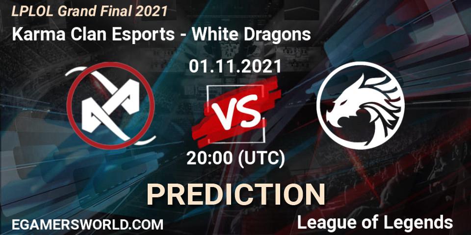 Karma Clan Esports - White Dragons: ennuste. 01.11.2021 at 20:00, LoL, LPLOL Grand Final 2021