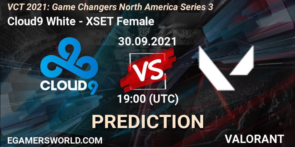 Cloud9 White - XSET Female: ennuste. 30.09.2021 at 21:30, VALORANT, VCT 2021: Game Changers North America Series 3