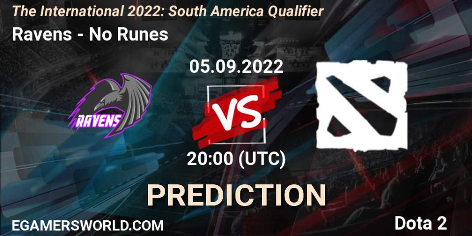 Ravens - No Runes: ennuste. 05.09.22, Dota 2, The International 2022: South America Qualifier