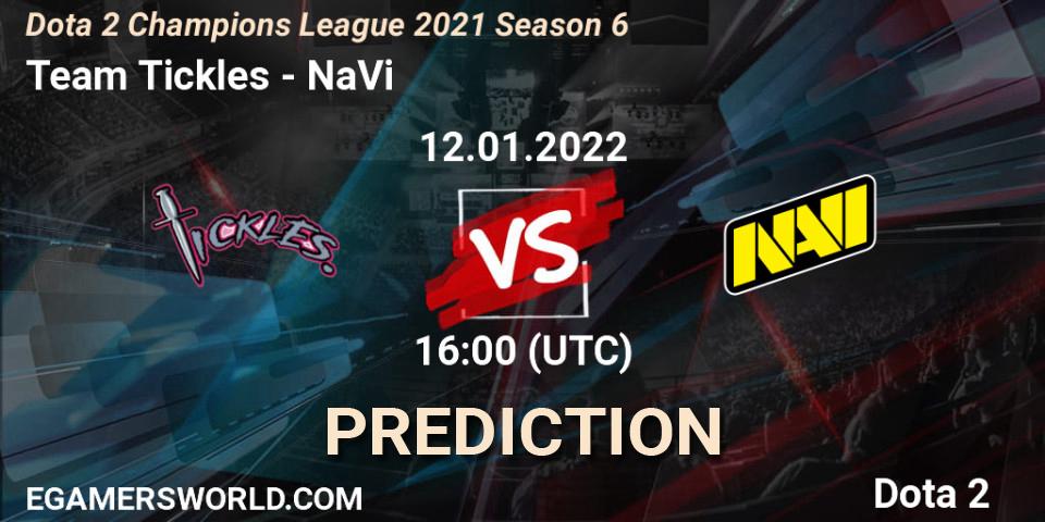 Team Tickles - NaVi: ennuste. 12.01.2022 at 16:02, Dota 2, Dota 2 Champions League 2021 Season 6