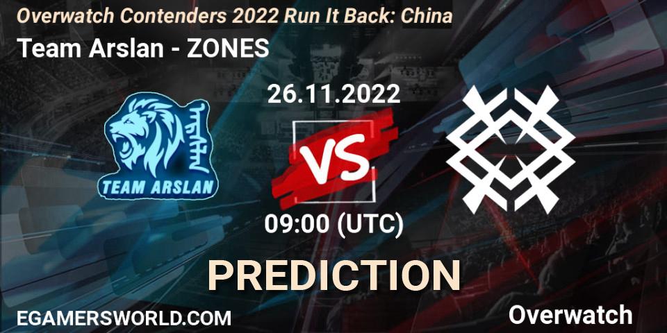 Team Arslan - ZONES: ennuste. 26.11.2022 at 09:00, Overwatch, Overwatch Contenders 2022 Run It Back: China