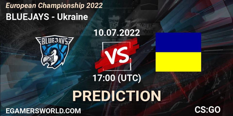 BLUEJAYS - Ukraine: ennuste. 10.07.22, CS2 (CS:GO), European Championship 2022
