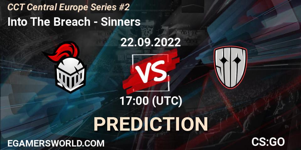 Into The Breach - Sinners: ennuste. 22.09.2022 at 17:30, Counter-Strike (CS2), CCT Central Europe Series #2
