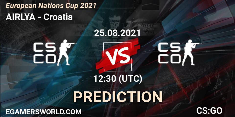 AIRLYA - Croatia: ennuste. 25.08.2021 at 12:40, Counter-Strike (CS2), European Nations Cup 2021