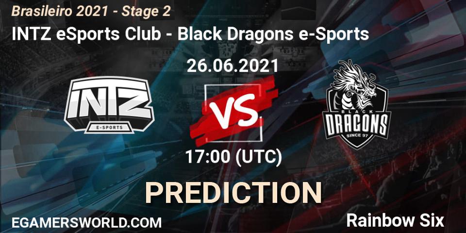 INTZ eSports Club - Black Dragons e-Sports: ennuste. 26.06.2021 at 17:00, Rainbow Six, Brasileirão 2021 - Stage 2