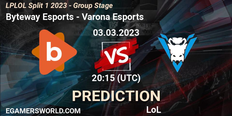 Byteway Esports - Varona Esports: ennuste. 03.02.2023 at 20:15, LoL, LPLOL Split 1 2023 - Group Stage