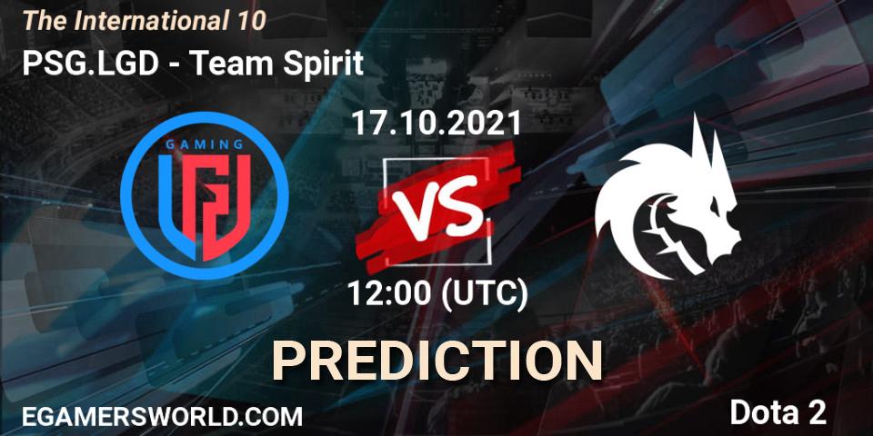 PSG.LGD - Team Spirit: ennuste. 17.10.2021 at 12:14, Dota 2, The Internationa 2021