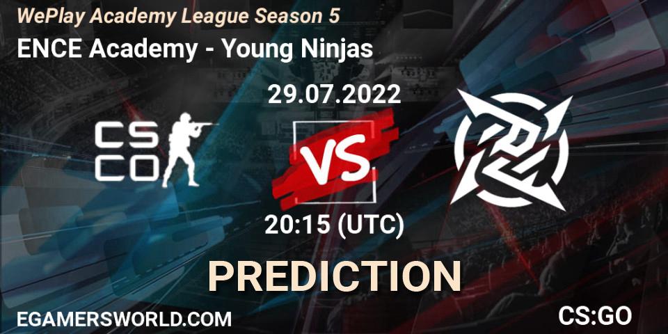 ENCE Academy - Young Ninjas: ennuste. 29.07.2022 at 17:30, Counter-Strike (CS2), WePlay Academy League Season 5