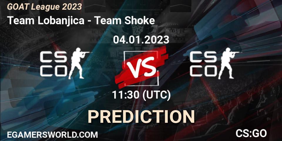 Team Lobanjica - Team Shoke: ennuste. 04.01.2023 at 11:30, Counter-Strike (CS2), GOAT League 2023